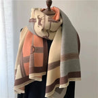 Korean Style Contrast Color Artificial Cashmere Scarf Women's New Winter - DanaFashionstore