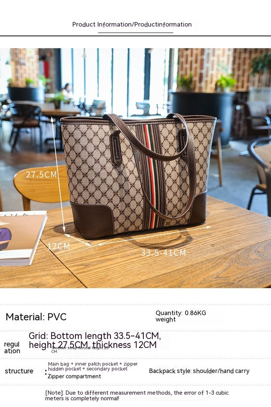 Korean Fashion Printed Tote Large Capacity Shoulder Bag - Dana Fashion