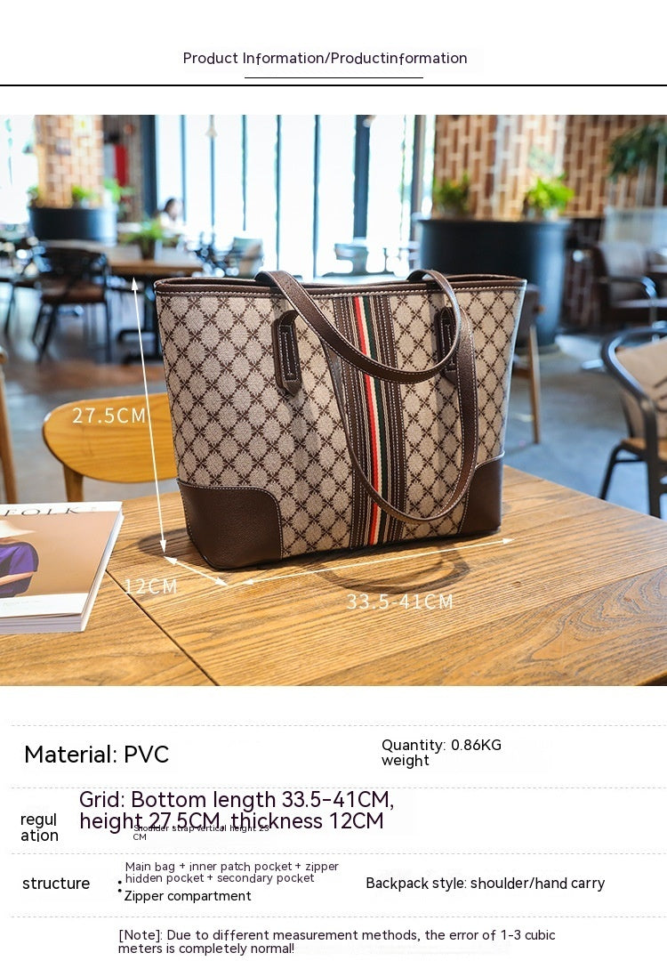 Korean Fashion Printed Tote Large Capacity Shoulder Bag - Dana Fashion