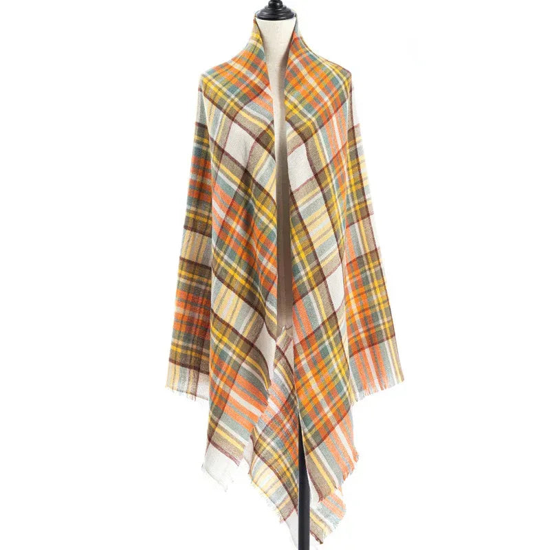 Women's Cashmere-like Plus-sized Double-sided Qicaigei Scarf Shawl - DanaFashionstore