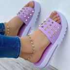 Women's Wedge And Rivet Beach Flip-Flops - DanaFashionstore