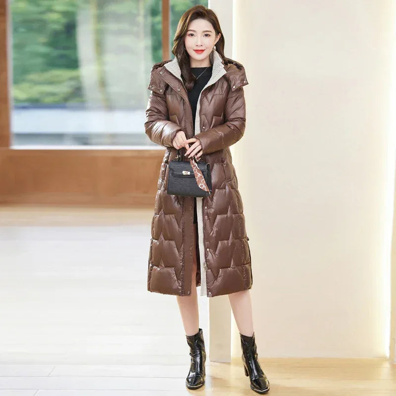 Down Cotton-Padded Coat 2025 - Long Below Knee Winter Jacket - DanaFashionstore