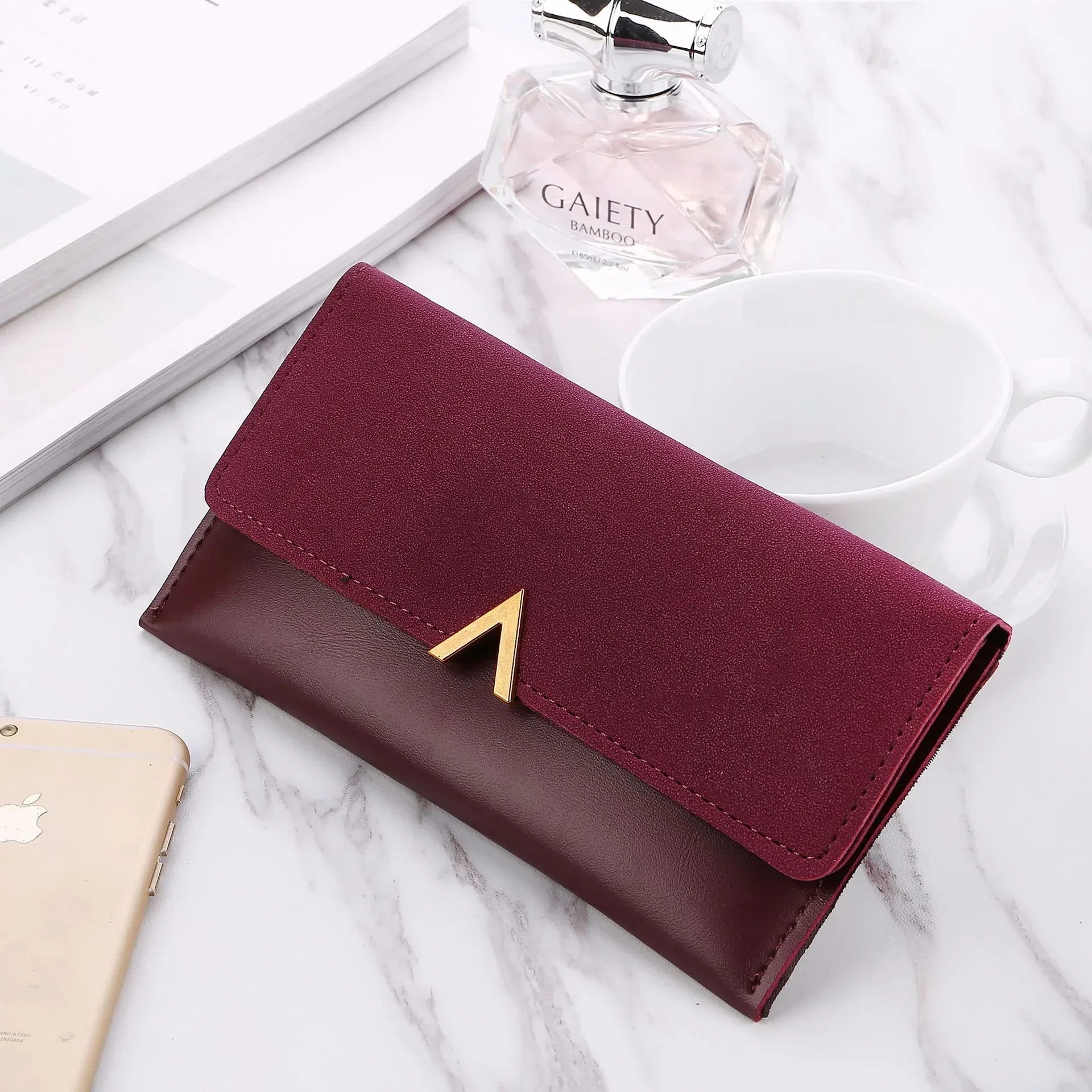 Frosted Color Matching 30 Off Long Ladies Wallet - DanaFashionstore