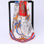 Sailing Print Emulation Silk Scarf Fashion Shawl - DanaFashionstore