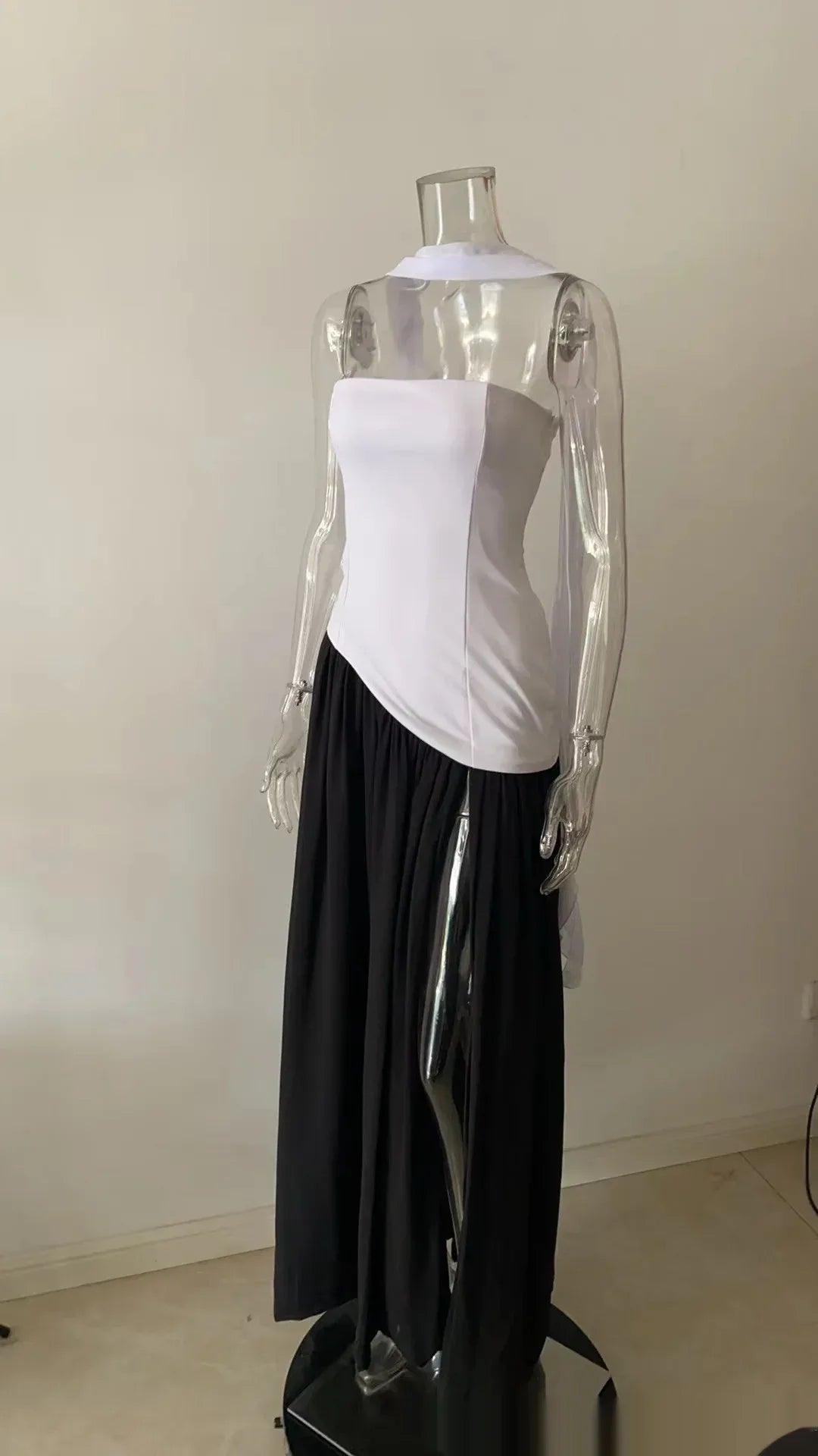 Color Matching Tube Top Dress 2026 - Sexy Off-Shoulder Summer Dress - DanaFashionstore