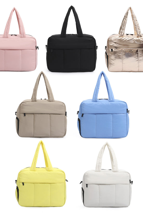 Down Handbags Winter Travel Duffle Bag With Shoes Compartment Portable Sports Yoga Gym Fitness Shoulder Bags For Weekender Overnight Tote Women