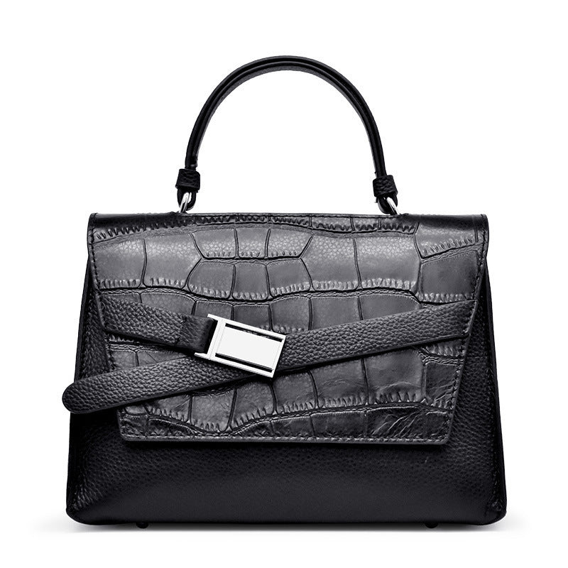 Elegant Lightweight Leather Alligator Print Handbag - Dana Fashion