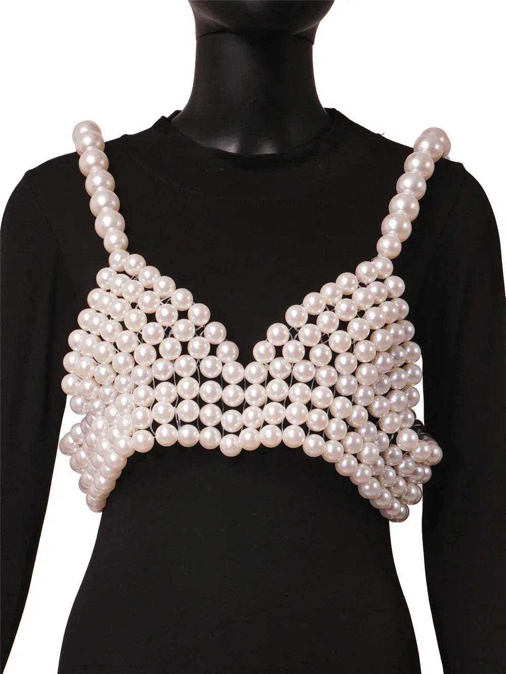 Sexy Fashion Pearl Suspender Vest - DanaFashionstore