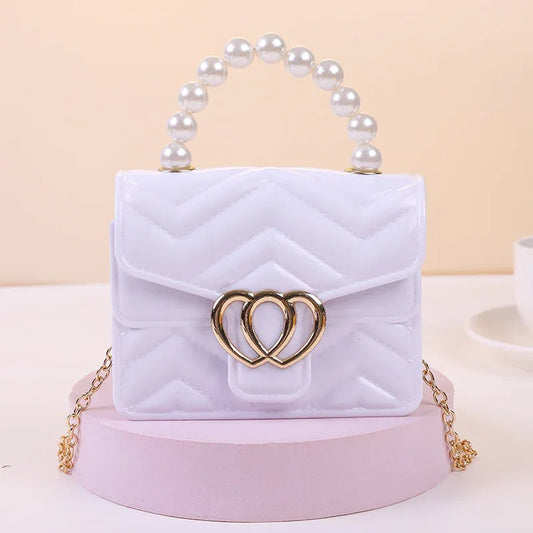 One Shoulder Messenger Mini Chain Key Pearl Jelly Bag - DanaFashionstore