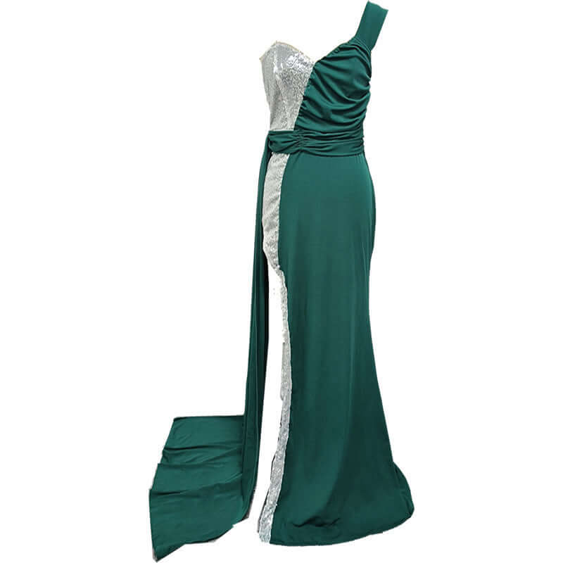 Elegant Heavy Work Gilding Split Expansion Skirt Ball Evening Dress $66.02 Dana Fashion Color: Green Size: L Women's clothing Product information: Pattern: solid color Skirt-type: suspender skirt Color: green, wine red, rose Red Waist Type: Mid waist Size