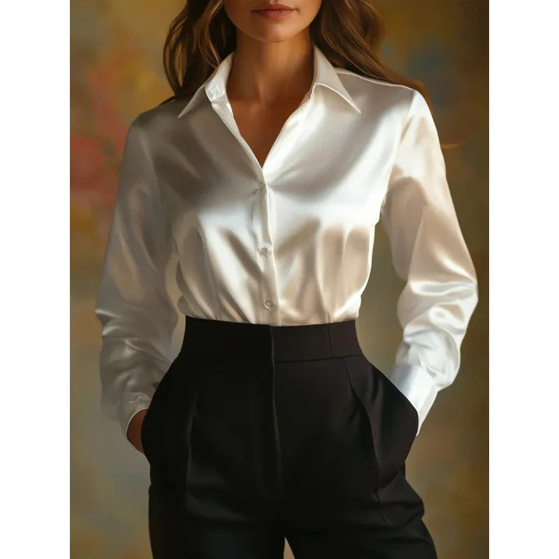 Solid-color Casual Loose-fit Women's Shirt - DanaFashionstore