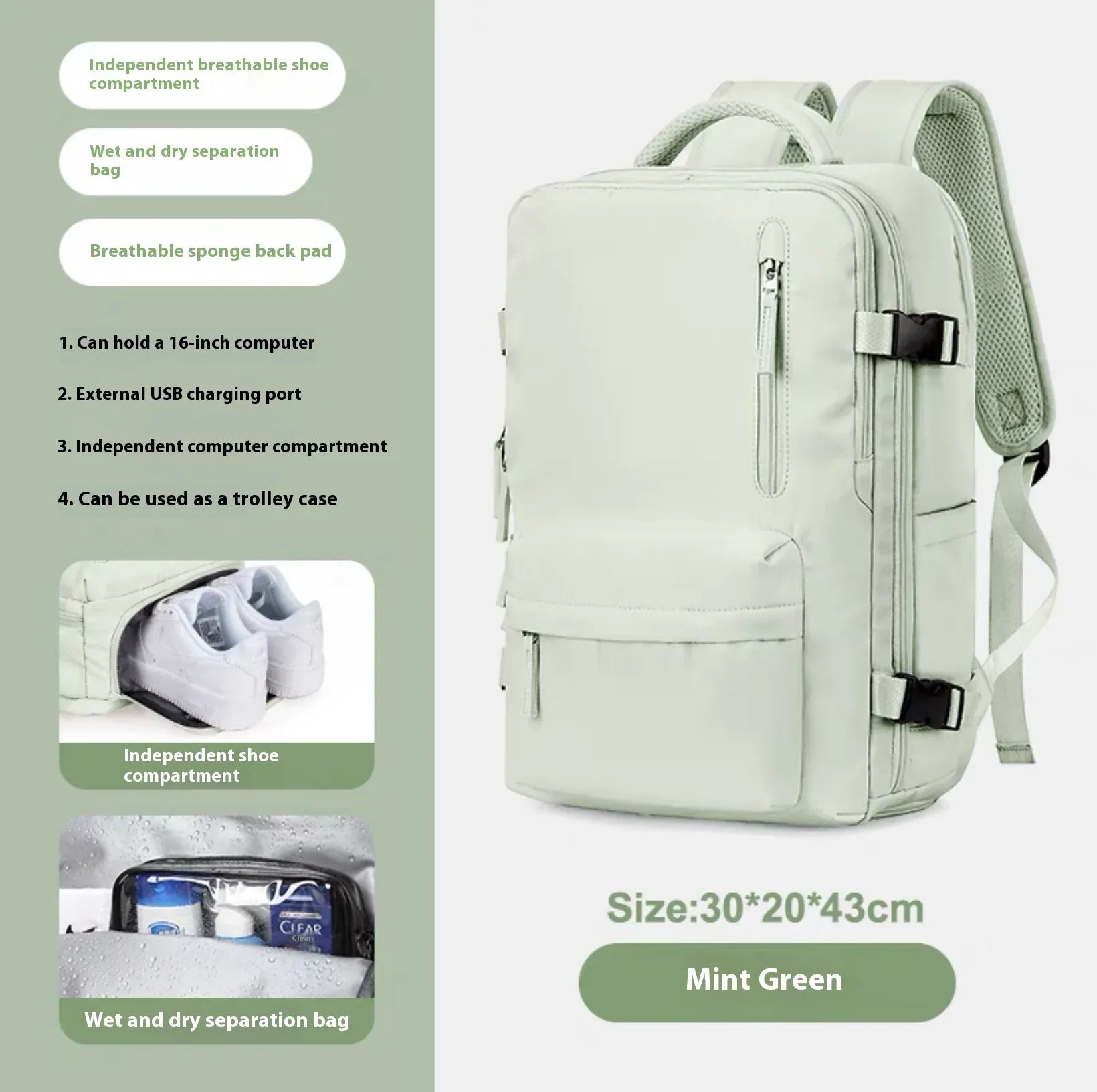 Fashion Large Capacity Travel Backpack Student School Bags - DanaFashionstore