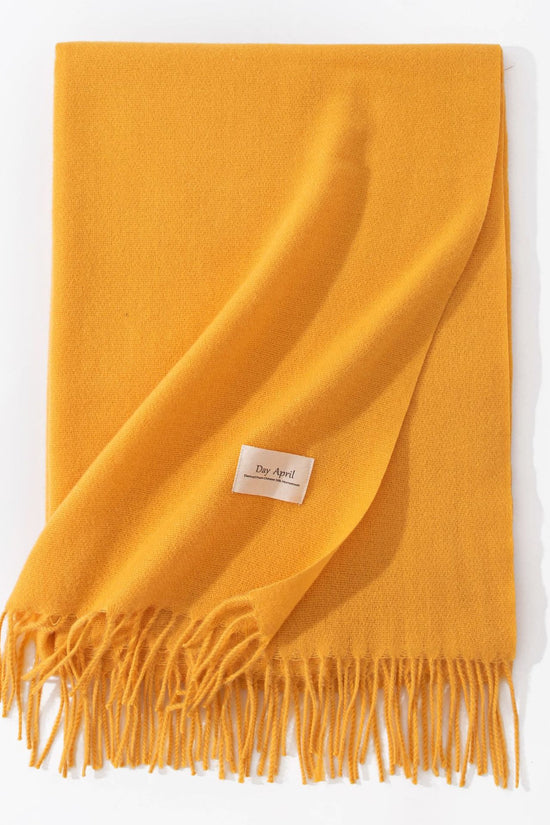 Pure Color Artificial Cashmere Scarf Women's Winter High-grade Shawl