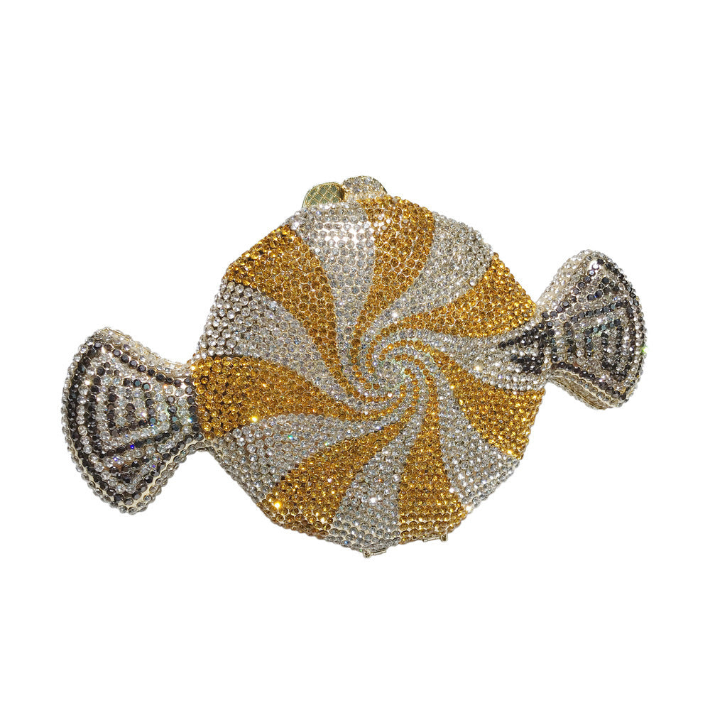Women's Diamond Candy Shape Crystal Diamond Clutch - Dana Fashion