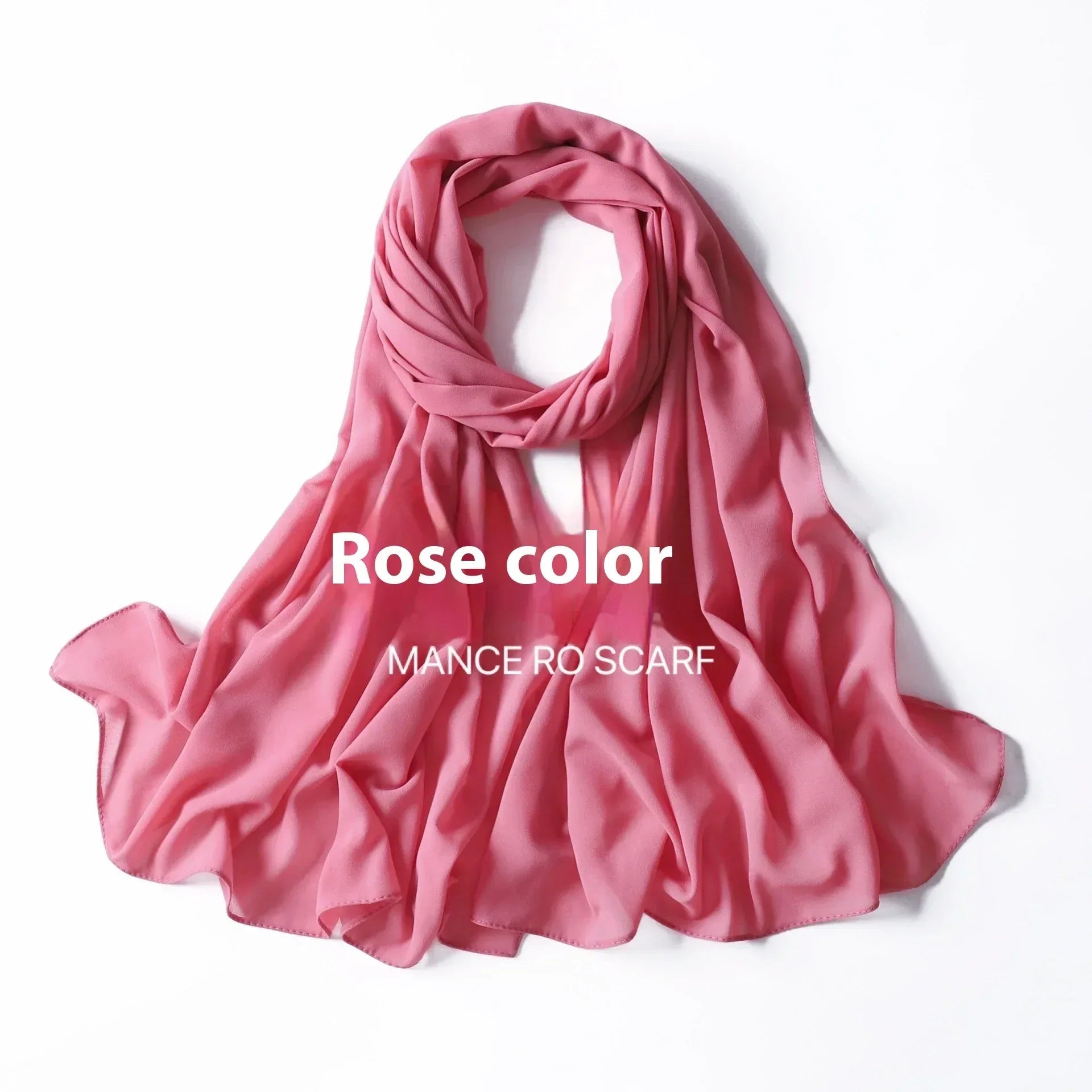 Pure Color Pearl Chiffon Scarf Headcloth Veil Chiffon Scarf - DanaFashionstore