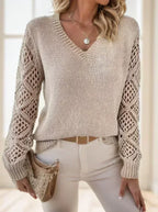 A Solid-colored Long-sleeved Top For Ladies - DanaFashionstore
