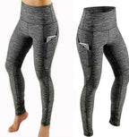 Women Compression Skinny Fitness Leggings Women Stretch Sportswear Casual Leggings Pants with Pocket - DanaFashionstore