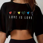 Womens Casual Loose-fitting Breathable Crop Top