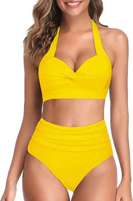 Split Bow Bikini Seaside Vacation Swimwear - DanaFashionstore