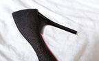 Silver Heels For Women And Black Sexy Everything French Mesh Red Sequins - DanaFashionstore