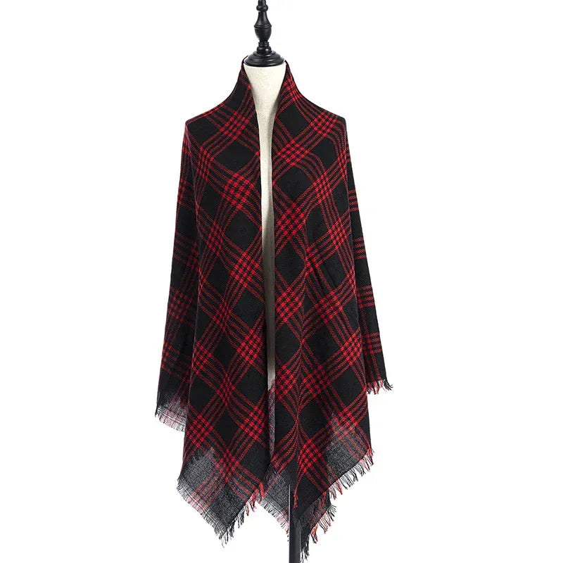 Women's Cashmere-like Plus-sized Double-sided Qicaigei Scarf Shawl - DanaFashionstore