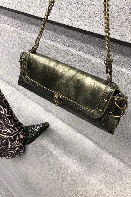 Design One-shoulder Lock Bronze Gold Crossbody Bag - DanaFashionstore