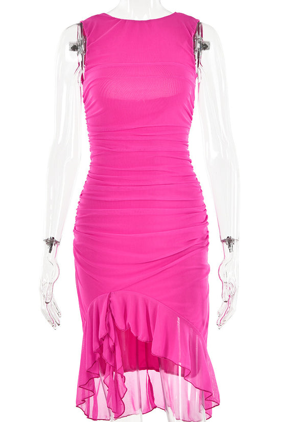 Summer Slim Skinny Sleeveless Dress For Women Fashion Party Club Dresses