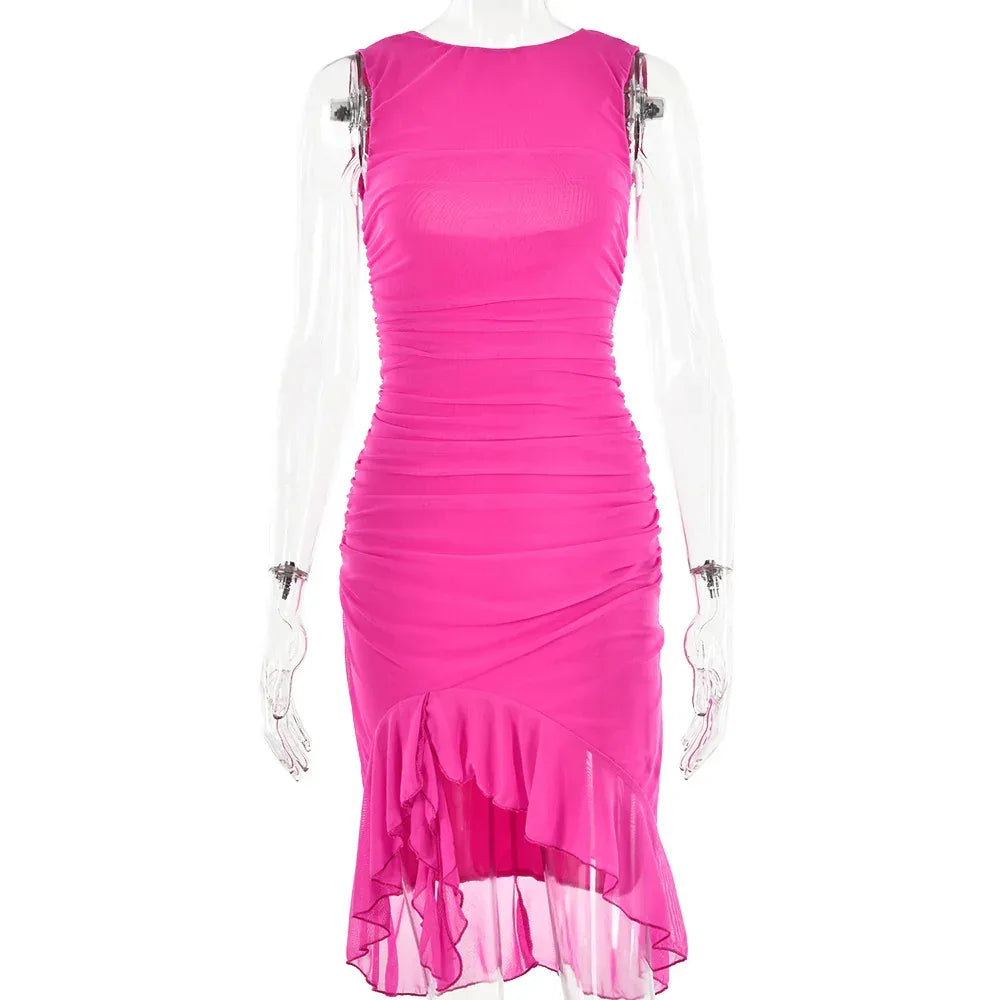 Summer Slim Skinny Sleeveless Dress For Women Fashion Party Club Dresses - DanaFashionstore