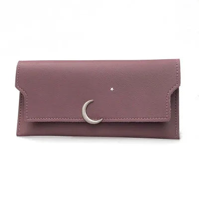 Star Moon Rivet Zipper Soft Leather Coin Wallet - DanaFashionstore