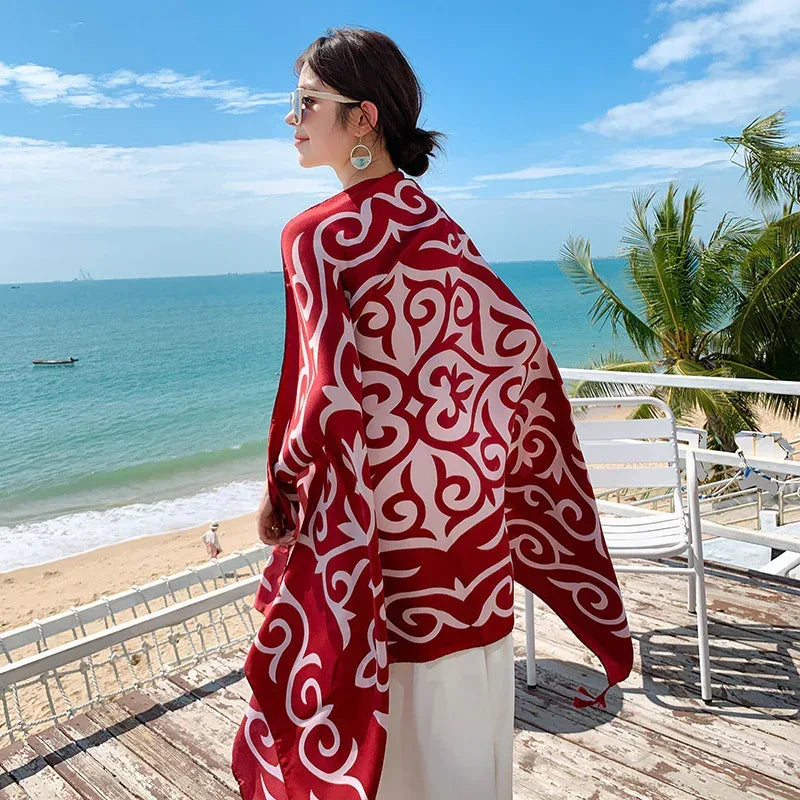 Sun-proof All-matching Shawl Beach Travel Dual-use Outdoor Beach Towel - DanaFashionstore