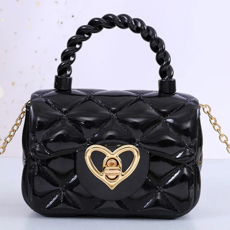 Plastic Transparent Jelly Mini Love Handbag - DanaFashionstore