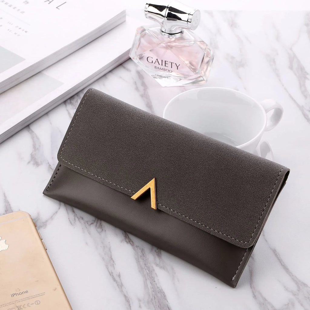 Frosted Color Matching 30 Off Long Ladies Wallet - DanaFashionstore