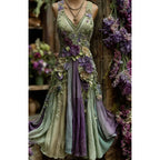 Womens Loose-fitting Dress With A Creative Pattern Sleeveless Dress