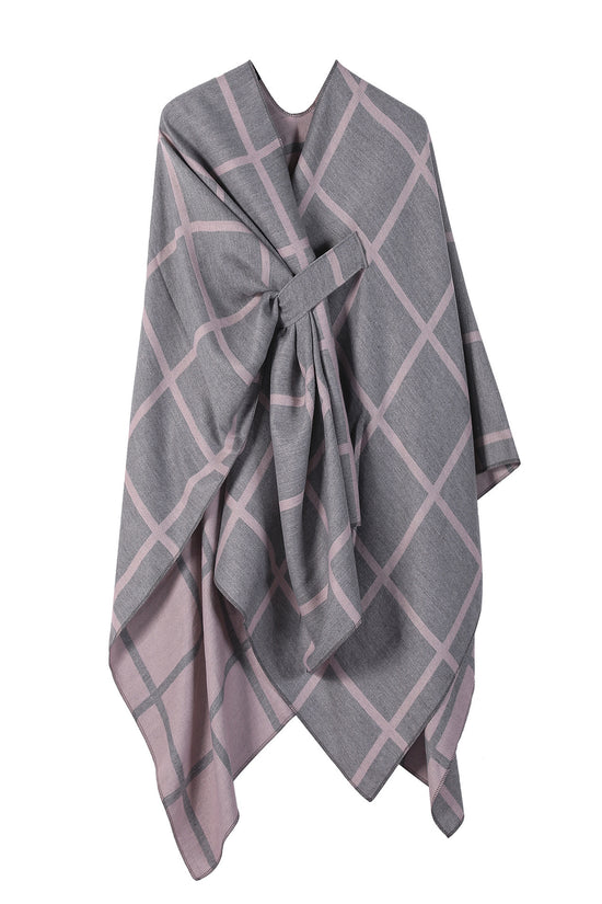 Women's Fashion Gingham Check Warm Scarf