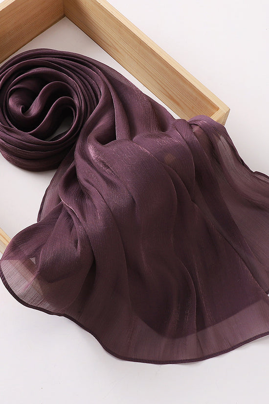 Breathable Cool Island Satin Smooth Silk Toe Scarf