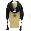 Ethnic Style Peacock Pendant Gem Tassel Scarf Shawl Autumn And Winter Women's Scarf - DanaFashionstore