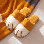 Cat Paw Cartoon Cute Couple Warm Indoor Plush Slippers - DanaFashionstore