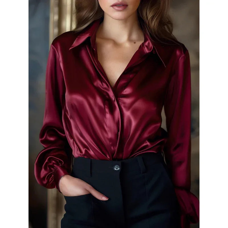 Solid-color Casual Loose-fit Women's Shirt - DanaFashionstore