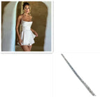 Sexy Suspender Dress Women 2026 - Backless Satin A-Line Party Dress - DanaFashionstore