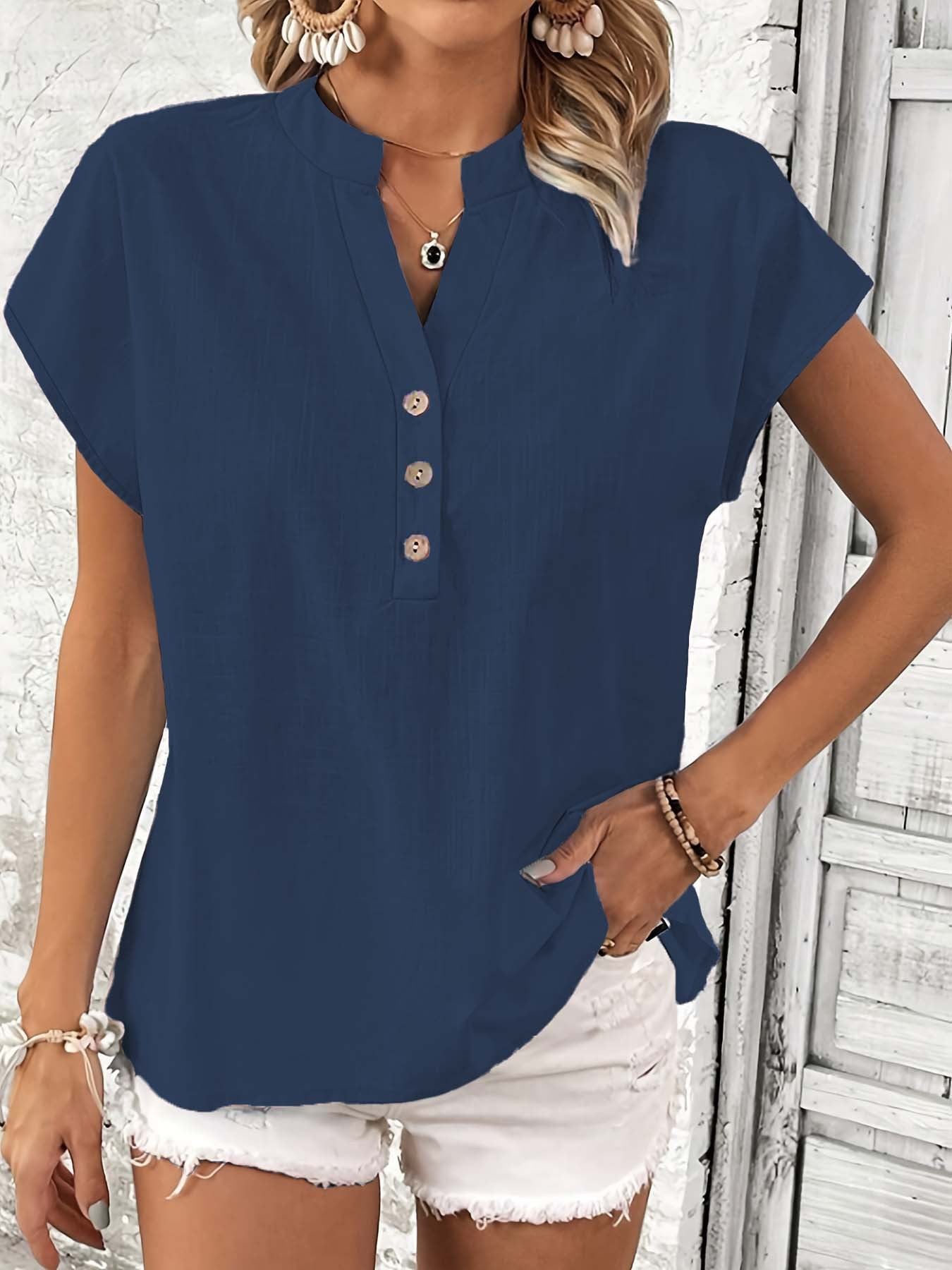 Retro Cotton And Linen Women's Casual Shirt