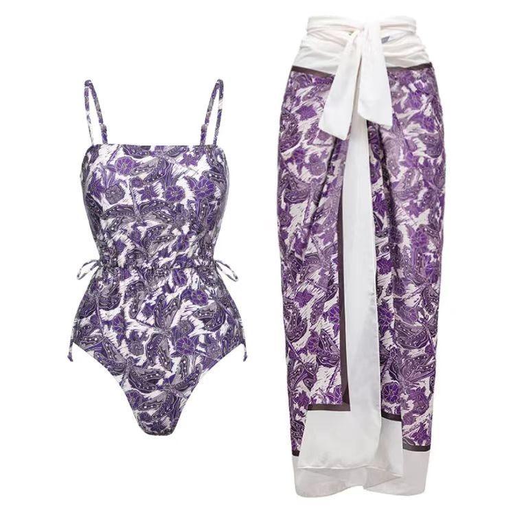 Siamese Conservative Covering Belly Thin Swimsuit French Retro One-piece Bikini - DanaFashionstore