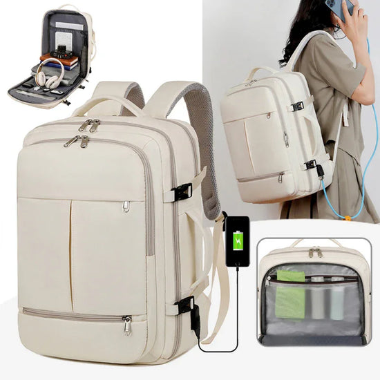Large Capacity Backpack For Women Men Multiple Pockets And Zippers Versatile Computer Bags Business Travel Backpack - DanaFashionstore