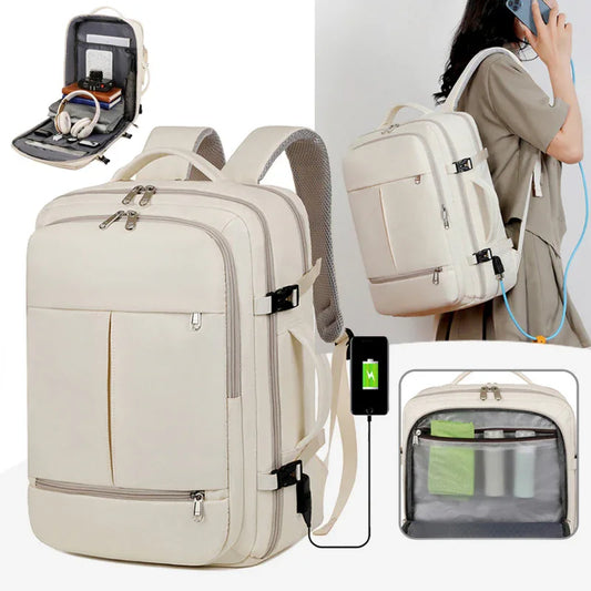 Large Capacity Backpack For Women Men Multiple Pockets And Zippers Versatile Computer Bags Business Travel Backpack - DanaFashionstore