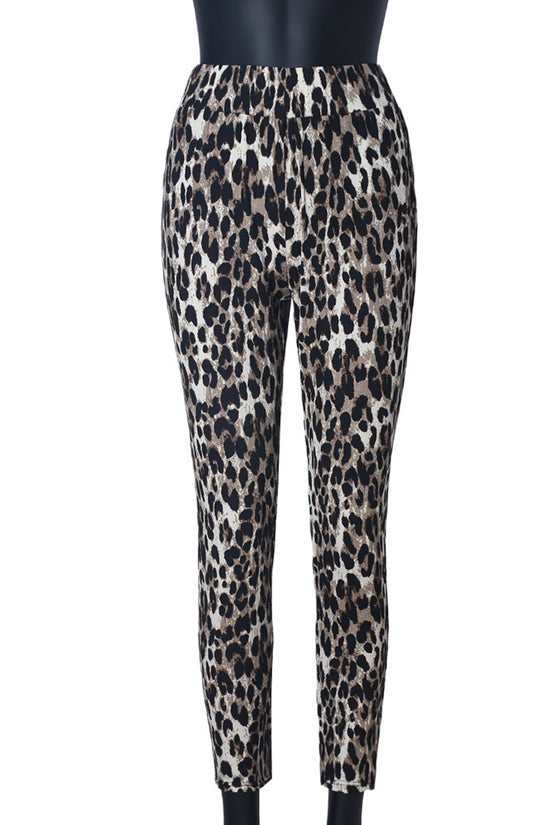 Comfortable High Waist Soft Leopard Print Home Trousers - Dana Fashion