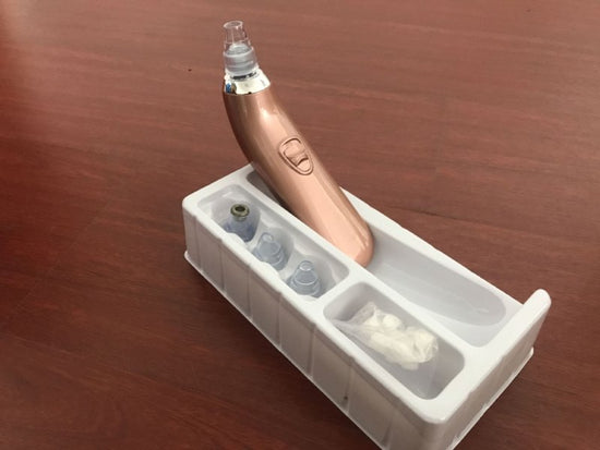 Acne remover household Pore Cleaner $39.99 Dana Fashion Color: Pink Size: Four heads Beauty Tools Product Name: microcrystalline black head instrument Products include: main engine, 4 suction heads, 1 manual, sealing ring, cleaning cotton Product model: x