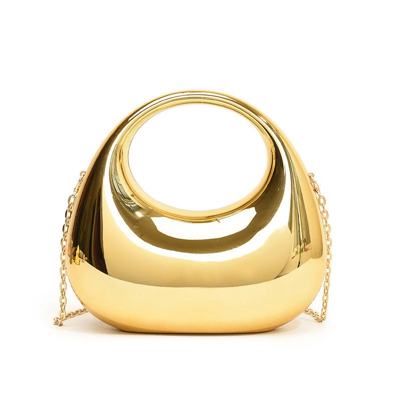 Acrylic Small Size Gold Handbag Chain Shoulder Oblique $58.13 Dana Fashion Color: Gold Women's Bags Product information: Lining texture: without lining Applicable scenarios: Daily matching Color: black, pink, colorful, transparent, blue, champagne, red, g