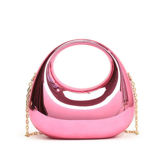 Acrylic Small Size Gold Handbag Chain Shoulder Oblique $58.13 Dana Fashion Color: Pink Women's Bags Product information: Lining texture: without lining Applicable scenarios: Daily matching Color: black, pink, colorful, transparent, blue, champagne, red, g