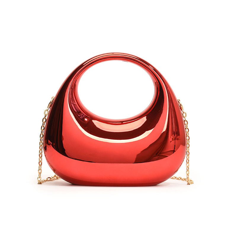 Acrylic Small Size Gold Handbag Chain Shoulder Oblique $58.13 Dana Fashion Color: Red Women's Bags Product information: Lining texture: without lining Applicable scenarios: Daily matching Color: black, pink, colorful, transparent, blue, champagne, red, gr