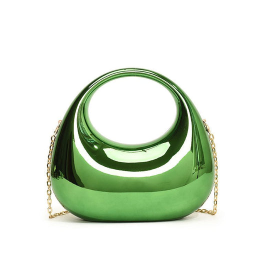 Acrylic Small Size Gold Handbag Chain Shoulder Oblique $58.13 Dana Fashion Color: Green Women's Bags Product information: Lining texture: without lining Applicable scenarios: Daily matching Color: black, pink, colorful, transparent, blue, champagne, red,
