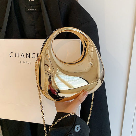 Acrylic Small Size Gold Handbag Chain Shoulder Oblique $58.13 Dana Fashion Color: Black Women's Bags Product information: Lining texture: without lining Applicable scenarios: Daily matching Color: black, pink, colorful, transparent, blue, champagne, red,